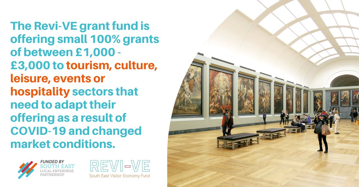 SussexModern's tweet photo. 📣 Tourism and hospitality businesses: stop scrolling and follow this #LocalRecovery link.
The Revi-VE Business Grant is offering £1k-3k to help businesses like yours rebuild and succeed in a post-COVID world.
Applications open 15th July:
🔗 https://t.co/3xD9GY1u61 https://t.co/3fGPwe4sqZ