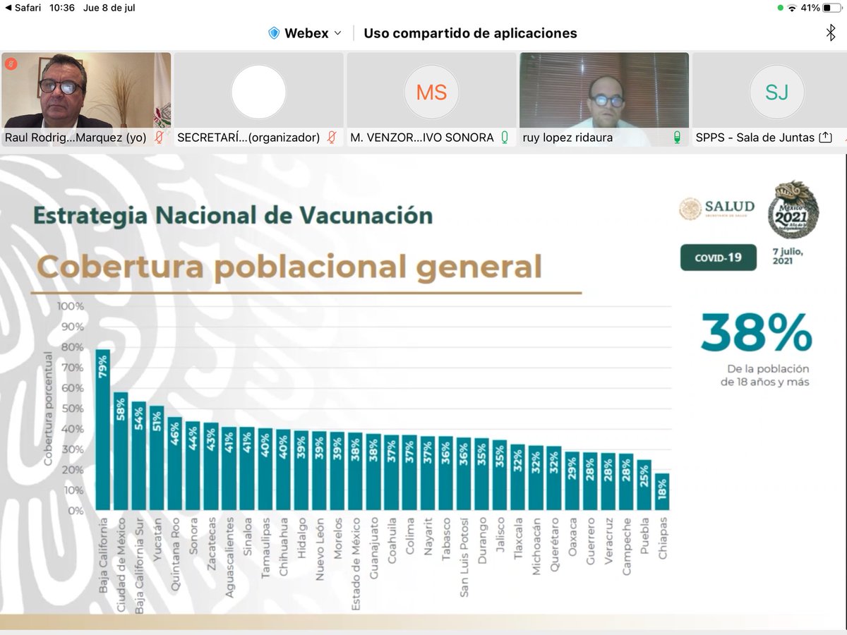 raroma47's tweet image. Acompaño a @ATelloC en la reunión de @CONAGO_oficial con @GobiernoMX . Presiden @M_OlgaSCordero y @ClaudiaPavlovic . Revisamos La estrategia contra COVID y sus avances. Tema Prioritario ante un posible repunte. Zacatecas refleja grandes avances en Vacunacion.