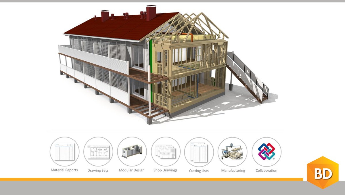With Vertex BD #BIM software you can interface with other software platforms as well as exchange project documents and data with architects, engineers, production teams &amp; other project stakeholders. See more features: bit.ly/2GuxrGy.

#steelframing #woodframing #prefab