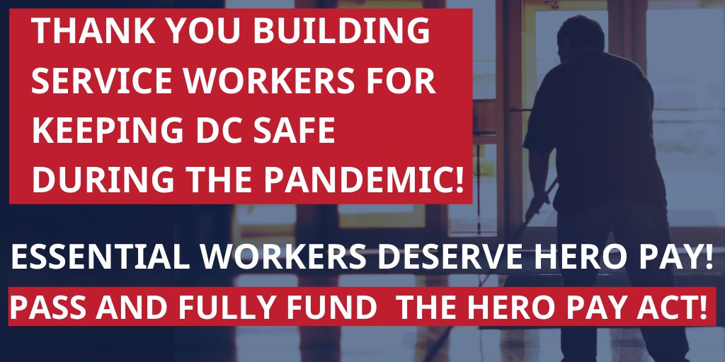 The #HeroPayAct is needed to compensate the building service workers  who kept buildings safe, clean and well maintained #DCEssential