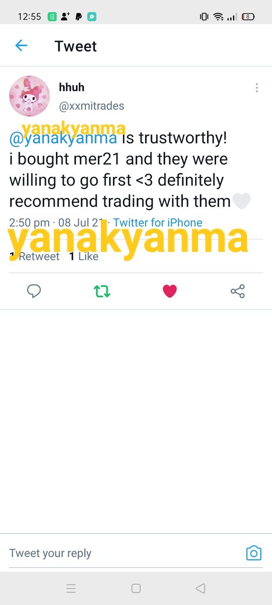 yanakyanma's tweet photo. 🦒 8th proof 

I went first, mermaid halo 2021 for paypal 

#yanaarminisTRUSTED

🦒 Thank you
https://t.co/JWgRIqMq9I https://t.co/T1D1bInHFV