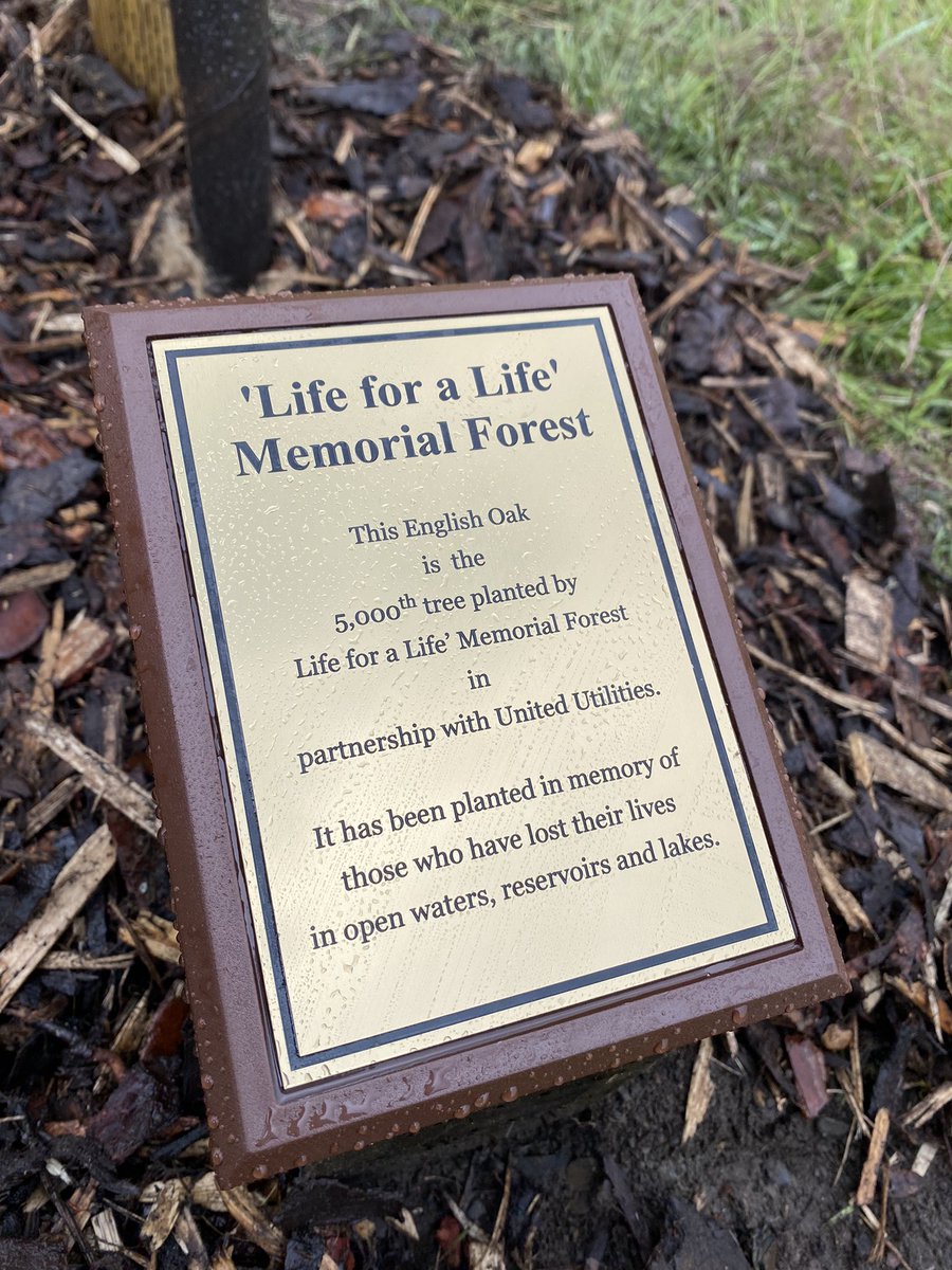 LifeforaLifeMF's tweet photo. Yesterday we planted our 5000th tree on a @unitedutilities site, Strinesdale. This tree is dedicated to the memory of those who have lost their lives in open waters, reservoirs and lakes. Thank you to all that supported the event. #watersafety #keepsafekeepout #deadlydangers https://t.co/IjqPGs8Duu