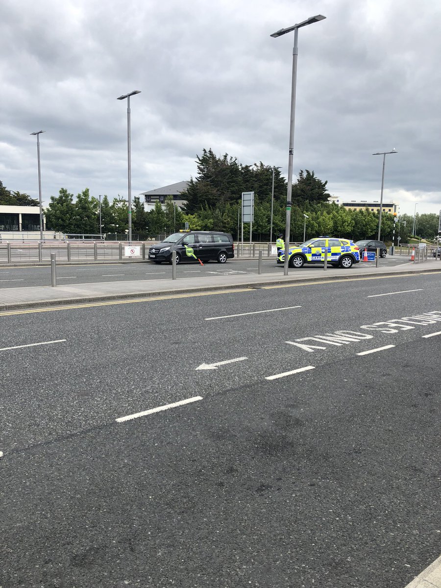 Garda still at Dublin Airport entrance today policing the illegal “non essential travel ban”. <a href="/MichealMartinTD/">Micheál Martin</a> your response to @MlMcNamaraTD yesterday was “We’re not banning anything” Really! You need to get your house in order!