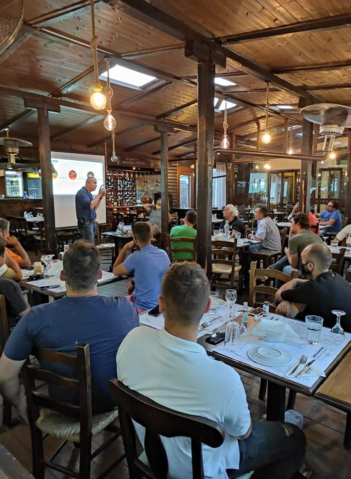 H2020Ipm's tweet photo. The experiential #workshop on fruitfly trapping for the producers and the stakeholders of Central Macedonia just started in an experimental apple field with a video presentation on the applications on the fruit flies and invasive pests that #FFIPM is conducting research! https://t.co/WroaFME4lJ