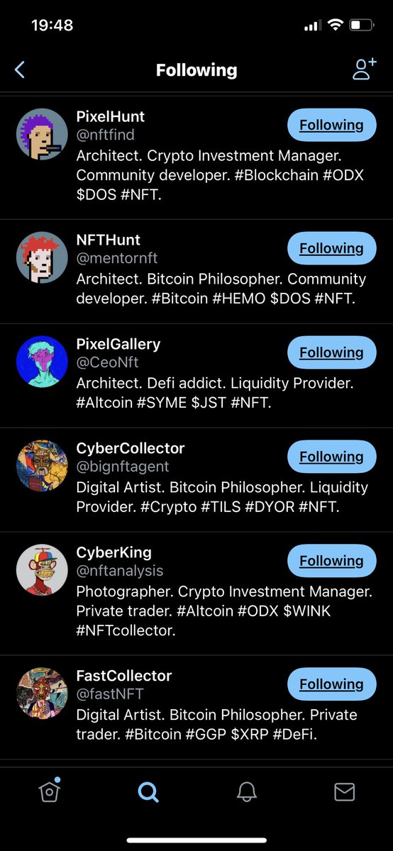 ListNft's tweet photo. You can unfollow or block all 30 Fake Collectors I follow. Waste of time to show your art there. They either just looking for followers or want to sell their own worthless stuff. 🐼 https://t.co/mXJ2gq25R2
