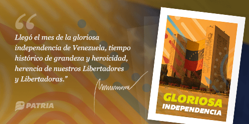 #ULTIMAHORA || Inicia la entrega del Bono Gloriosa Independencia enviado por nuestro Pdte. @NicolasMaduro a través del Sistema @CarnetDLaPatria. La entrega tendrá lugar entre los días 8 al 16 de julio de 2021. #HéroesDeVerdad #VenezuelaYCubaUnidas