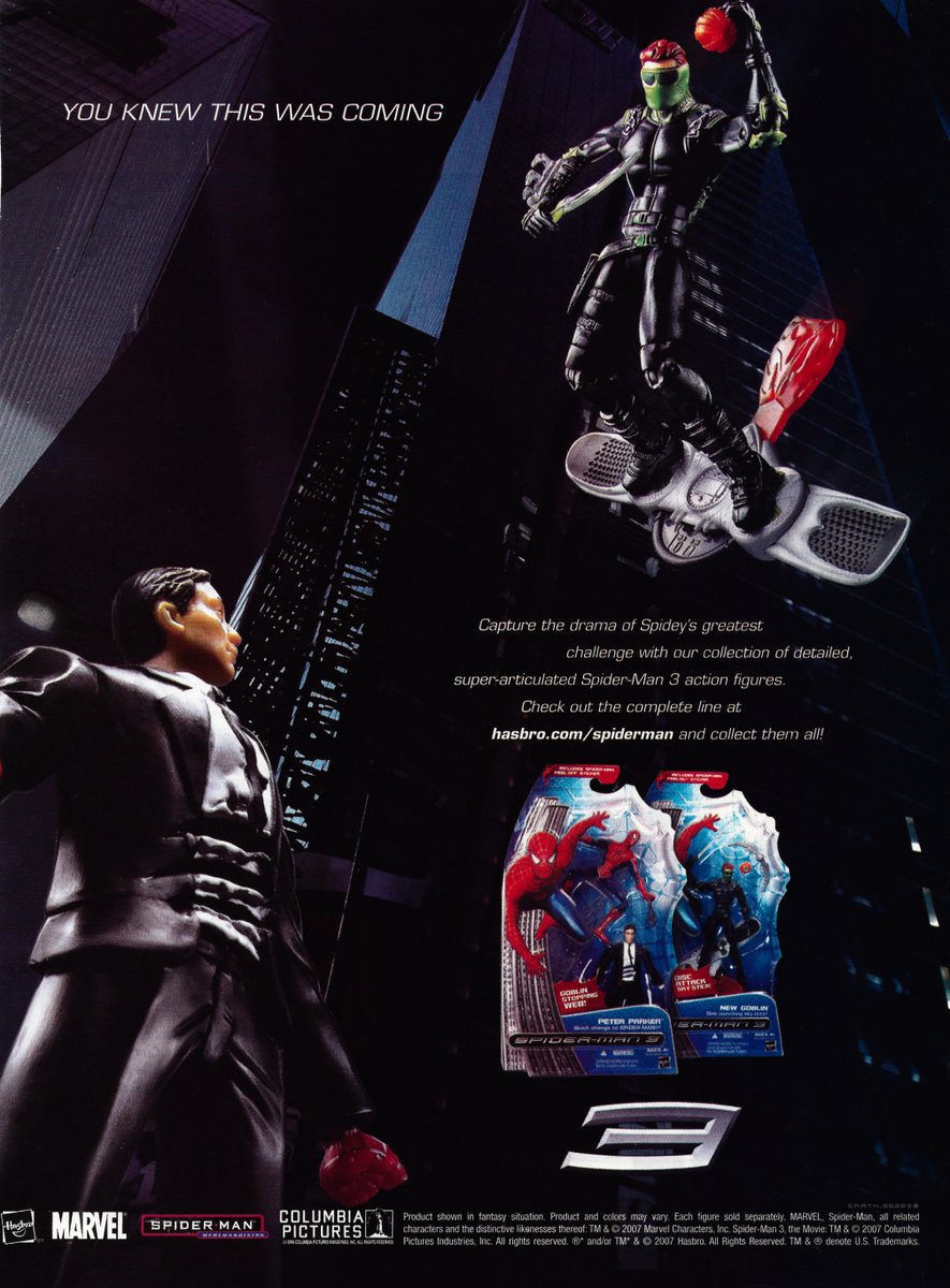 Spider-Man 3 (2007) Hasbro action figure print ads