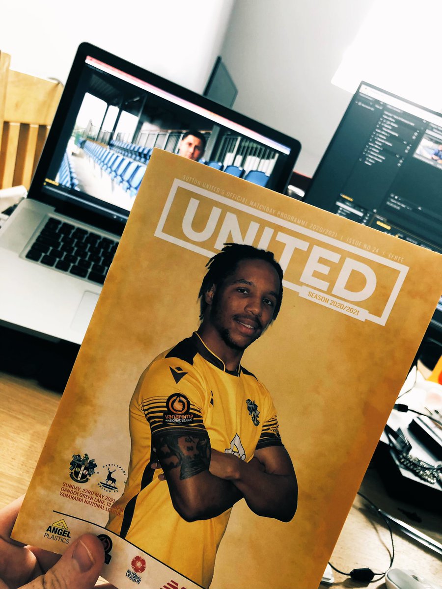Received my @suttonunited Hartlepool programme in the post today! now to crack on with the @SUFCTV post season DVD 📀
