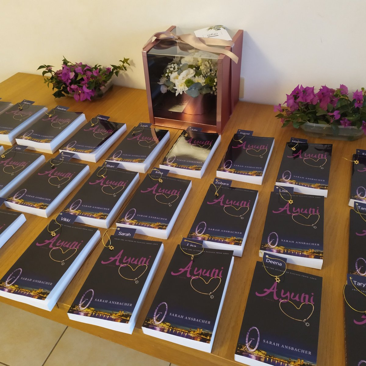 A beautiful evening yesterday celebrating the book launch of Ayuni with family and friends with personalised bookmarks for every guest.