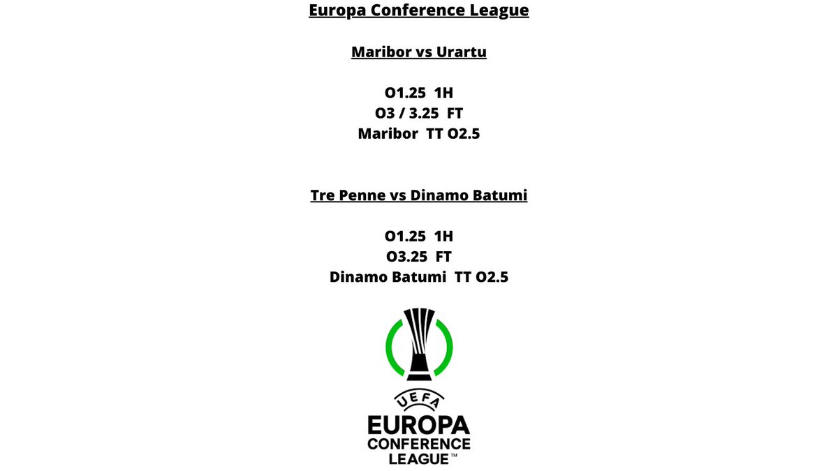 ROICapper1's tweet photo. #Soccer #futbol #soccertips #freeplays #freepicks #soccerbets #roicapper #sportsbets #sportstips #europa #EuropaConferenceLeague https://t.co/EFYwBHyJFb