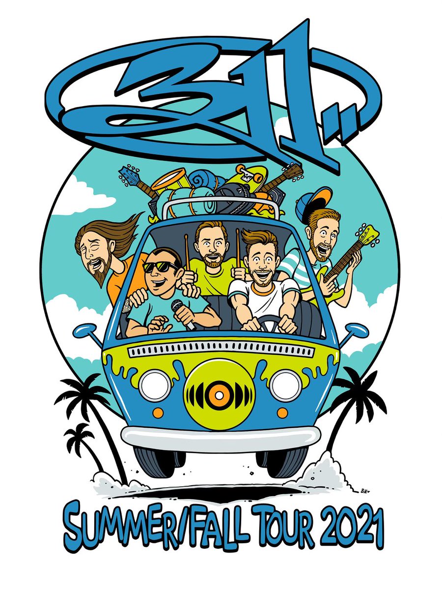 the311store's tweet photo. Merch reveal time again! For those of you that purchased @311 VIP ticket packages, the exclusive merch items are: this amazing screen printed poster by #BrandonHeart of @f4dstudios, numbered enamel pin, patch, & socks! Items ship in August. #311merch https://t.co/hR3zJbRC25 https://t.co/rbs8GQkwvV
