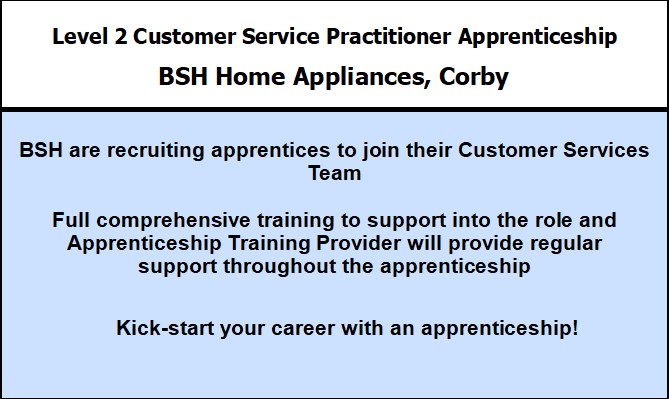 KTServices's tweet photo. We are proud to support BSH recruit new Customer Service Apprentices to join their Customer Services Team.  Apprenticeships are a great opportunity to learn skills, behaviours and knowledge in the workplace.  Check out the vacancy:  https://t.co/KtaPOqEbZJ https://t.co/WK4bUsPexr