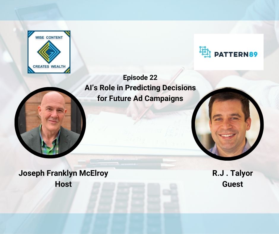 New Episode Alert!📣📣

Join our live podcast tomorrow at 1PM EST  with our guest R. J. Talyor, CEO and Founder of Pattern89 hosted by Joseph McElroy, CEO of Galileo Tech Media.

Tune in at TalkRadio.NYC and watch the Facebook live facebook.com/wisecontentcre…