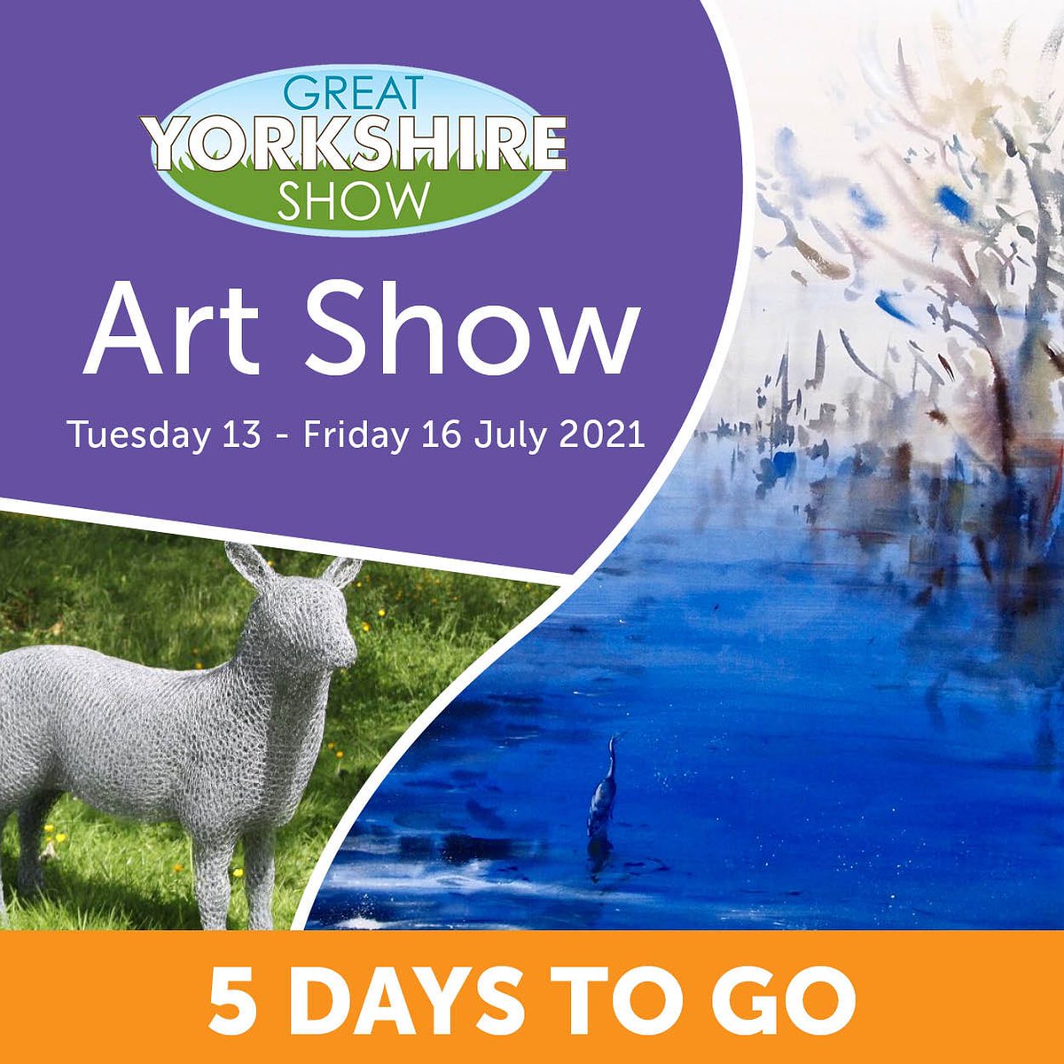 We are getting very excited for the opening of the show. Just five days to go! Beautiful paintings, stunning sculptures and intricate ceramics. 
#StayTuned
#5daystogo #5days #arts #artshow #gys2021 #greatyorkshireshow #gallerywall #gallery #galleryart #artforsale #artists