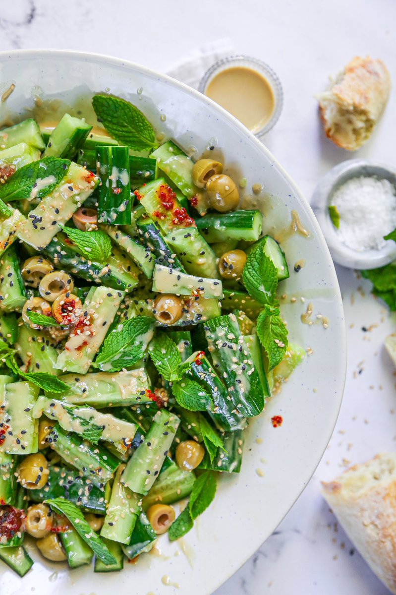 cheflamees's tweet image. The perfect #smashedcucumber #Salad .. full recipe on my instagram #cookingwithlamees
