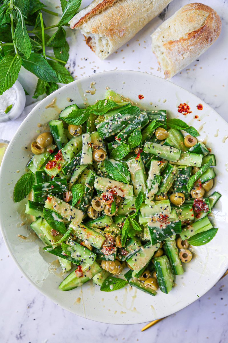 cheflamees's tweet image. The perfect #smashedcucumber #Salad .. full recipe on my instagram #cookingwithlamees