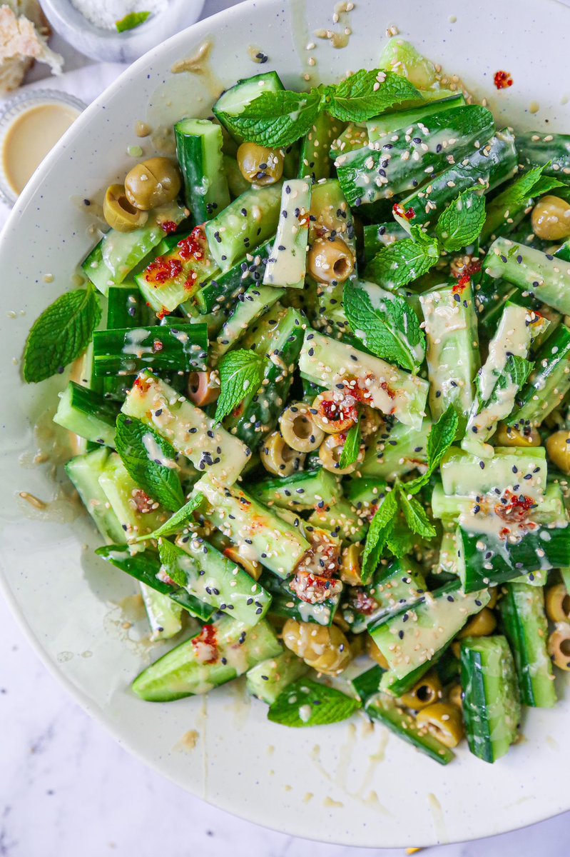cheflamees's tweet image. The perfect #smashedcucumber #Salad .. full recipe on my instagram #cookingwithlamees