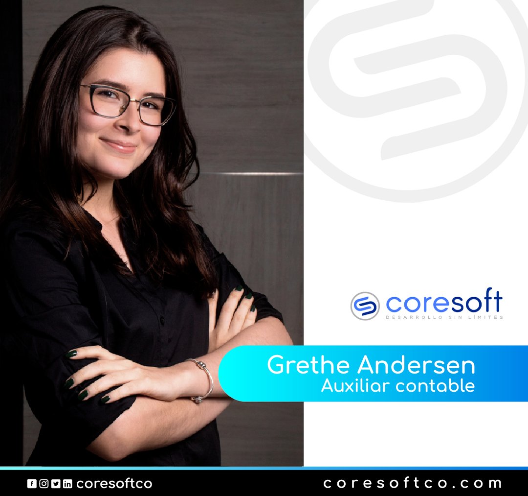 coresofco's tweet photo. Conoce a los colaboradores que conforman nuestro equipo de trabajo:⁠
⁠
Grethe Andersen
Auxiliar Contable.⁠
⁠
⁠
#coresoft #empleo #empresas #finanzas #consultoria #coaching #emprendedor #dinero #autosuperacion #Marketing #MarketingDigital #financiacion #pandemia https://t.co/K3DSDTelUd