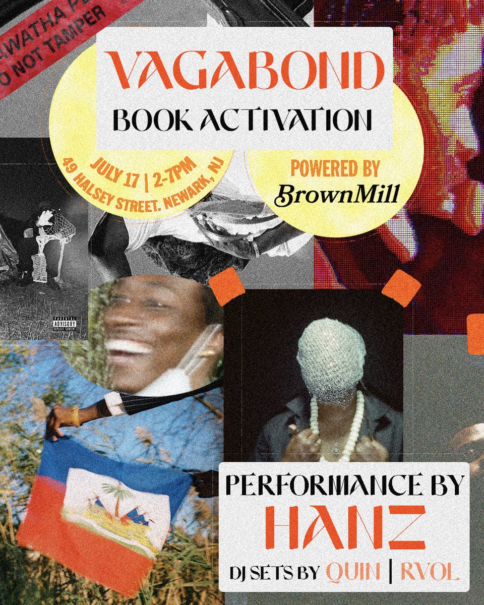 'VAGABOND' Book release on Saturday July 17th at the <a href="/brownmillco/">BrownMill Company</a> Atelier! gunna perform some records from the project and also got DJ sets from <a href="/QUINxBEEE/">quin BEE</a> &amp; <a href="/ReggieVolume/">RVOL</a>. see yall there 👁