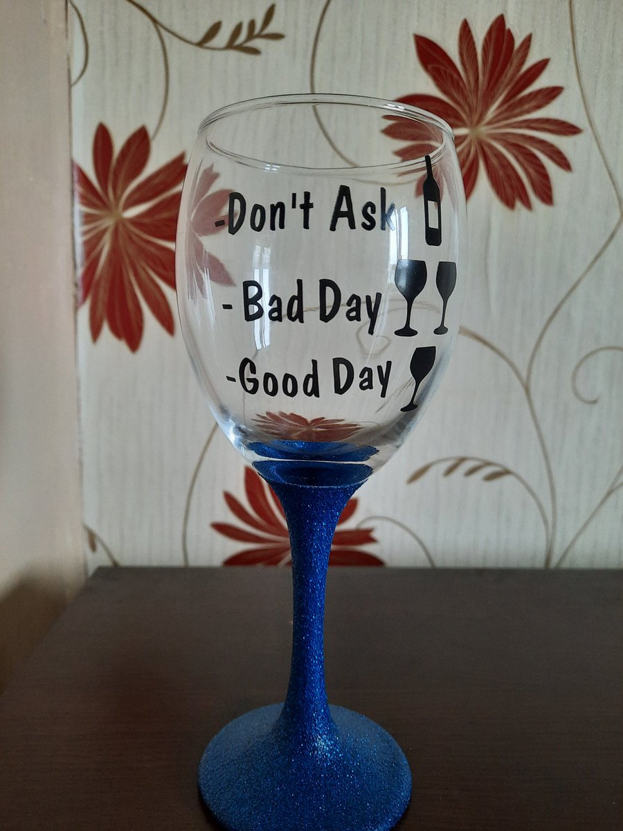 Supportworker1's tweet image. My new wine glass.  Thanks @inkglitter I love it ❤🍷❤