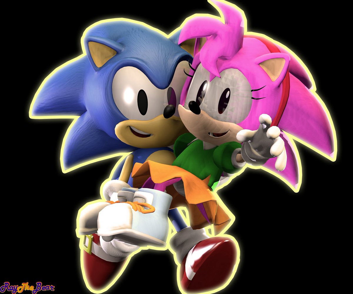 RayTheBear ❤💙+💜💛 on X: Classic #SonAmy #Sonic #Amy   / X