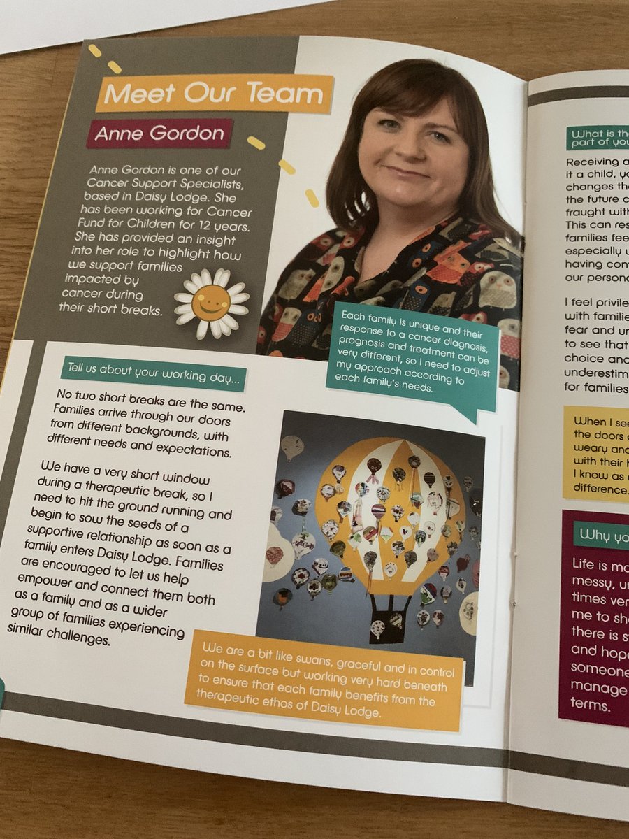 PhilAlexander__'s tweet photo. Let me introduce Anne👇

Anne has worked @CancerFundChild for 12 years. If you have ever wondered who supports and cares for a family when they stay at Daisy Lodge have a read. 

“Life is managed, not cured. It is messy, unpredictable and at times very hard.” https://t.co/LFkZmfRmsq