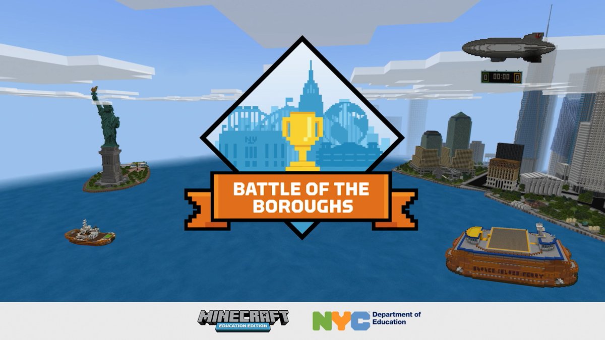 Minecraft Education (@playcraftlearn) on Twitter photo The Battle of the Boroughs airs on ESPNU today at 7pm ET! Watch <a href="/NYCSchools/">NYC Public Schools</a> students compete to build a better tomorrow for their city in Minecraft: Education Edition. Watch here: msft.it/6010nn2tj #MinecraftEdu #esports The Battle of the Boroughs airs on ESPNU today at 7pm ET! Watch <a href="/NYCSchools/">NYC Public Schools</a> students compete to build a better tomorrow for their city in Minecraft: Education Edition. Watch here: msft.it/6010nn2tj #MinecraftEdu #esports