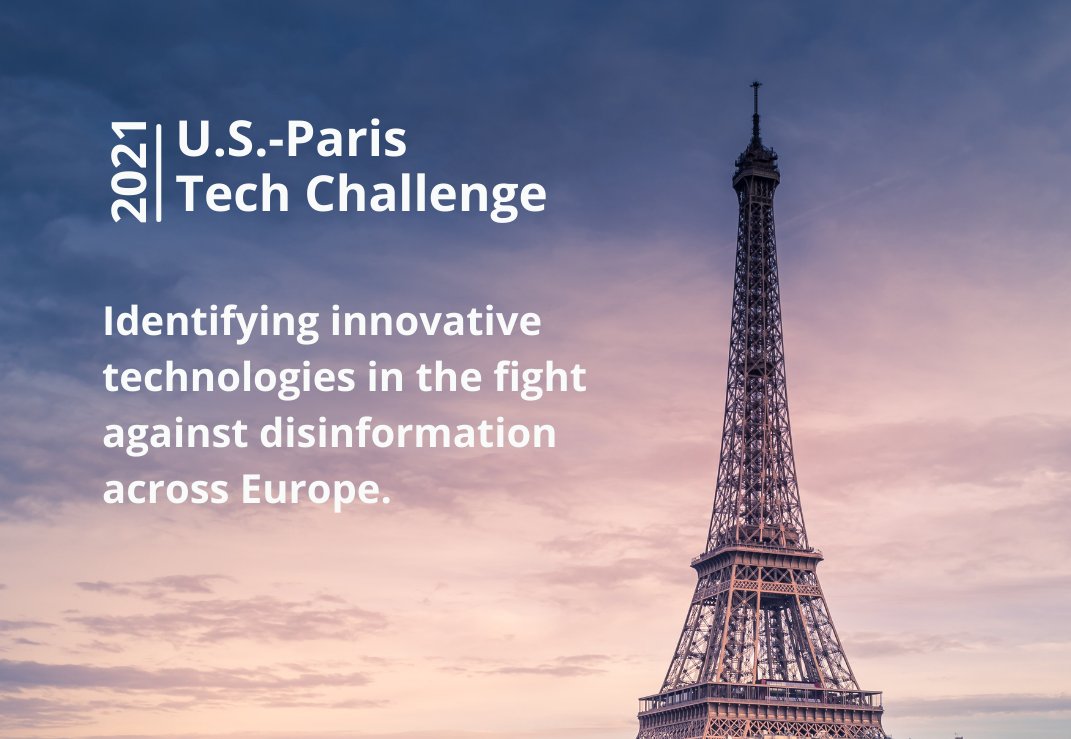 👩‍💻🧑‍💻👨‍💻 Are you a #technologist based in the European Economic Area or the UK with a solution to counter #disinformation?

Apply to the #USParisTechChallenge by July 31 to present your solution. Up to 3 winners will split a $250k USD award!

More info 👉 disinfocloud.com/paris-tech-cha…