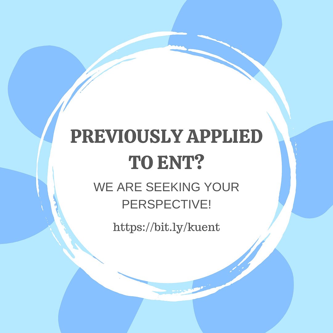 #ENTSurgery #otolaryngology fam: Are you (or do you know) an unmatched ENT applicant (2020-2021 cycle)? We are seeking this perspective in a qualitative study to understand how to better support unmatched applicants’ well-being &amp; career aspirations. 🔗bit.ly/kuent