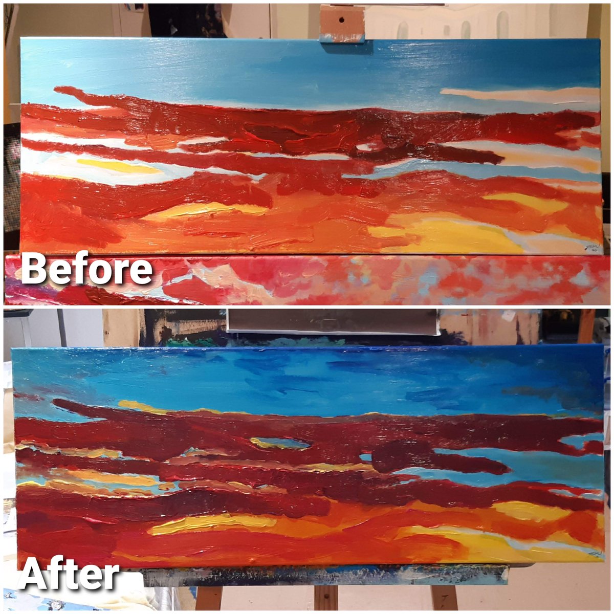 JohnGM_ARTIST's tweet photo. Further progress on #cloudscape #painting...
#art #artist #artwip #paintingwip #acrylicpainting #cloudscapepainting #sunset #sunsetpainting #sunsetacrylicpainting #acryliconcanvas #dalerrowney #dalerrowneyart #dalerrowneyacrylic #clouds #cloudssunset #impasto #impastopainting https://t.co/brgSbs6PuR