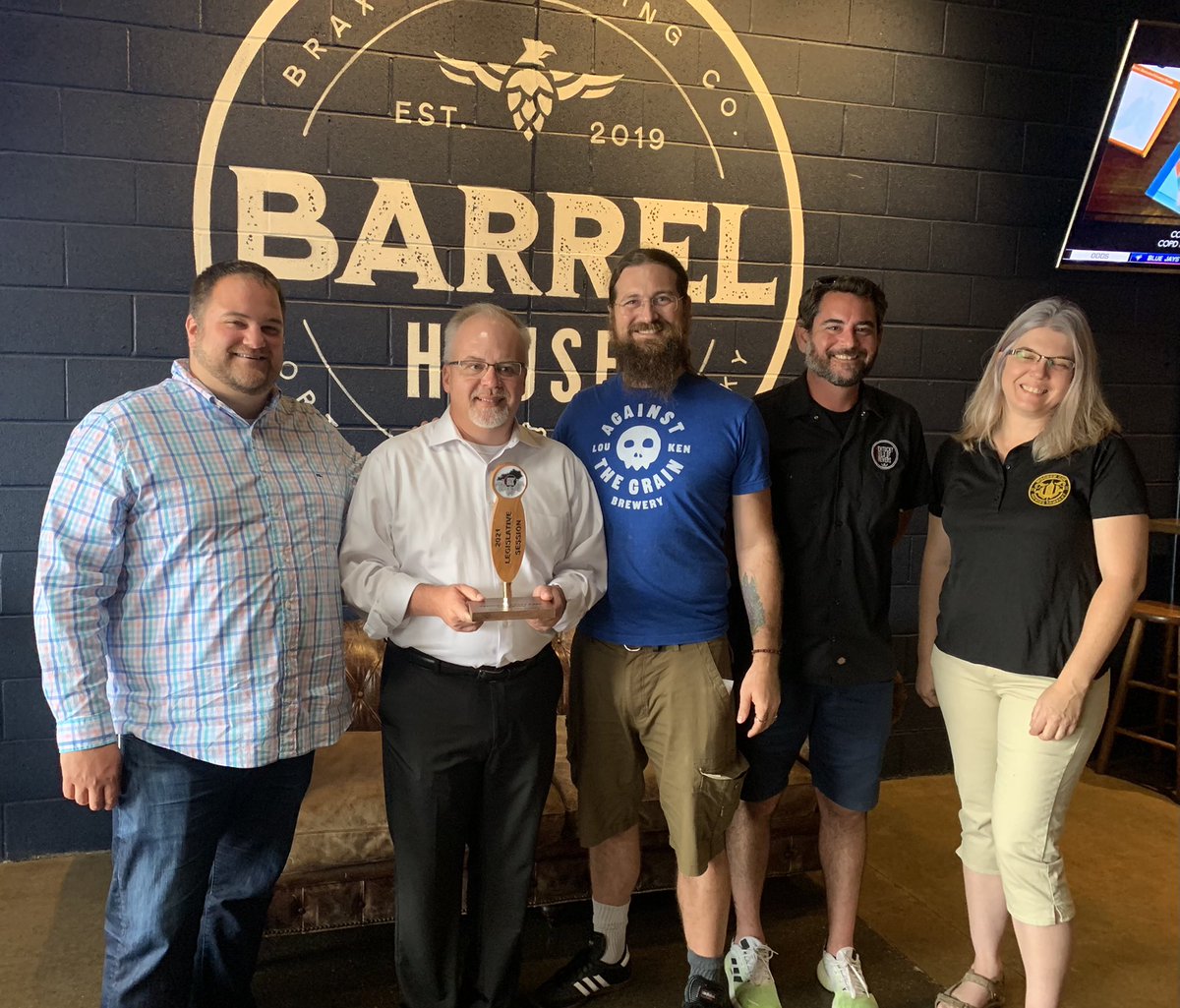 Proud to present <a href="/repkoenig/">Adam Koenig</a> with a Champion of Craft Beer award!