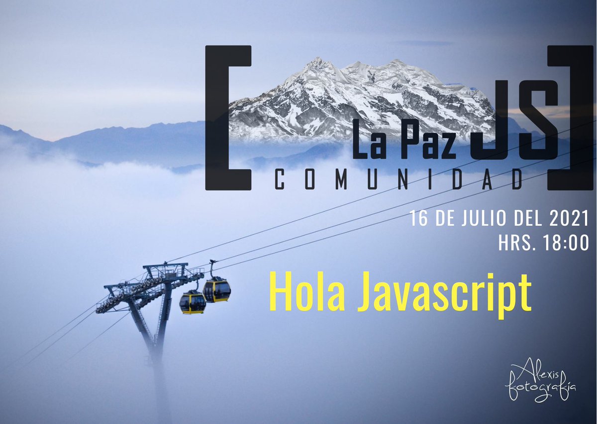 LaPazJs's tweet image. Tenemos el agrado de invitar a este gran evento "Hola Javascript" con el fin de compartir el conocimiento.
El evento será online y será de libre acceso. Se llevará a cabo el día 16 de Julio - Hrs 18:00
#javascript #nodejs #javascriptdeveloper
Link Meetup
meetup.com/LaPazjs/events…