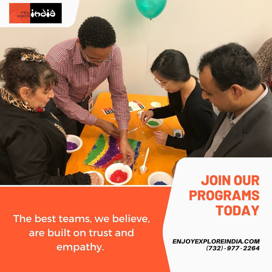 eei_workshops's tweet image. The best teams, we believe, are built on trust and empathy. As a result, we assist team members in developing a better knowledge of one another.

Join our programs today. Simply give us a call ☎️ (732) - 977 - 2264
#EnjoyExploreIndia #amazingprograms