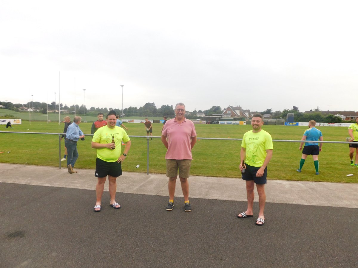 banbridgerugby's tweet photo. It was great to welcome Gary &amp; Scott from @2cubs15clubs to Rifle Park this evening as they finished day 5 of their 7 day trek around N.Ireland for 4 charities. Thanks to @TheDownshire for feeding them and putting them up for the night.
@UlsterRugby @IrishRugby https://t.co/5Pvo4wJA3Z
