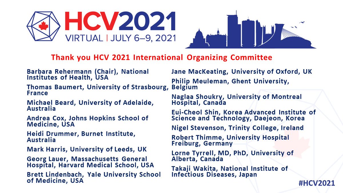 HCV2021's tweet photo. Thank you #HCV2021 International Organizing Committee! #HCV #HepC #HepatitisC https://t.co/BjUGaI7dpH