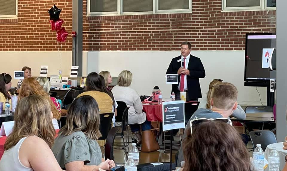 New JR2 superintendent Dr. Scott Smith welcomed educators from across the region at IgnitED, which is a professional development conference for teachers of all grade levels, hosted by Jackson R-2! #Ignited21 #JR2Proud