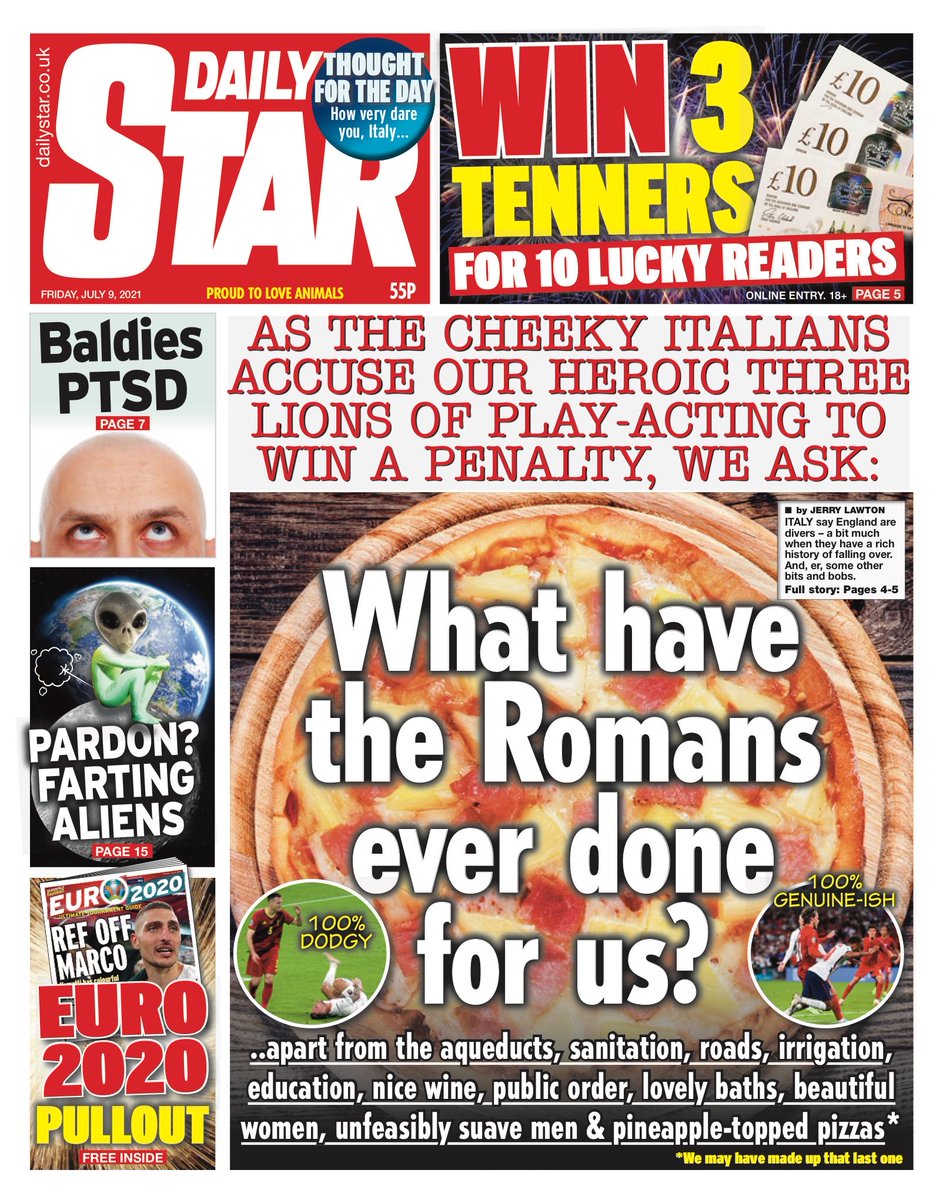 STAR: What have the Romans ever done for us? #TomorrowsPapersToday