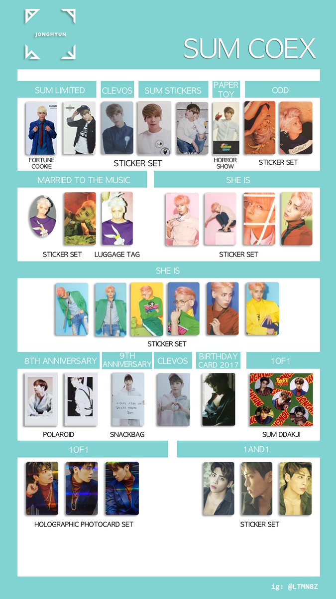 SHINee ジョンヒョン 1of1 ポストカード フォトカード