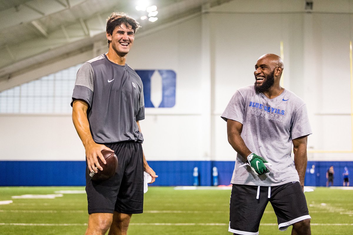 DukeFOOTBALL's tweet image. A couple #DukeGang legends back home putting in work 👀

#GoDuke 🔵😈🏈
