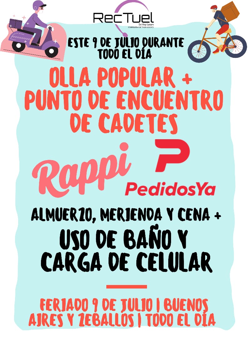 CompanerxsHey's tweet photo. 🇦🇷🇦🇷 MAÑANA FERIADO 9 DE JULIO OLLA POPULAR TODO EL DIA EN LA COOPERATIVA 👈

👉❄ PARA PERSONAS EN SITUACIÓN DE CALLE!

🛵🚲 PUNTO DE ENCUENTRO PARA REPARTIDORES DE PEDIDOSYA Y RAPPI! COMIDA + CARGA DE CELU + BAÑO !

👉TRAE UN ALIMENTO Y/O ROPA DE ABRIGO PARA COLABORAR👈 https://t.co/9tGE113N2z