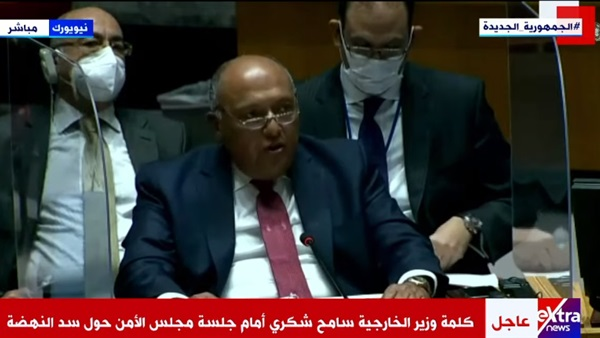 سامح شكري في جلسة مجلس الأمن لا توجد لدينا أي ضمانات عن أضرار سد النهضة التي لا يمكن حصرها