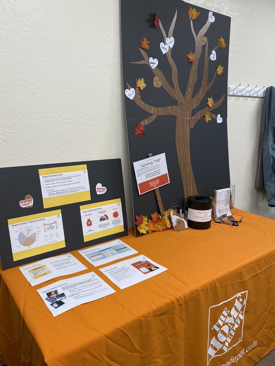 Do you donate to the Homer Fund? Store 4418 shouting out all our associates on the “Giving Tree” for donating to an amazing cause! Associates helping Associates is what we do 🧡#OrangeAtHeart