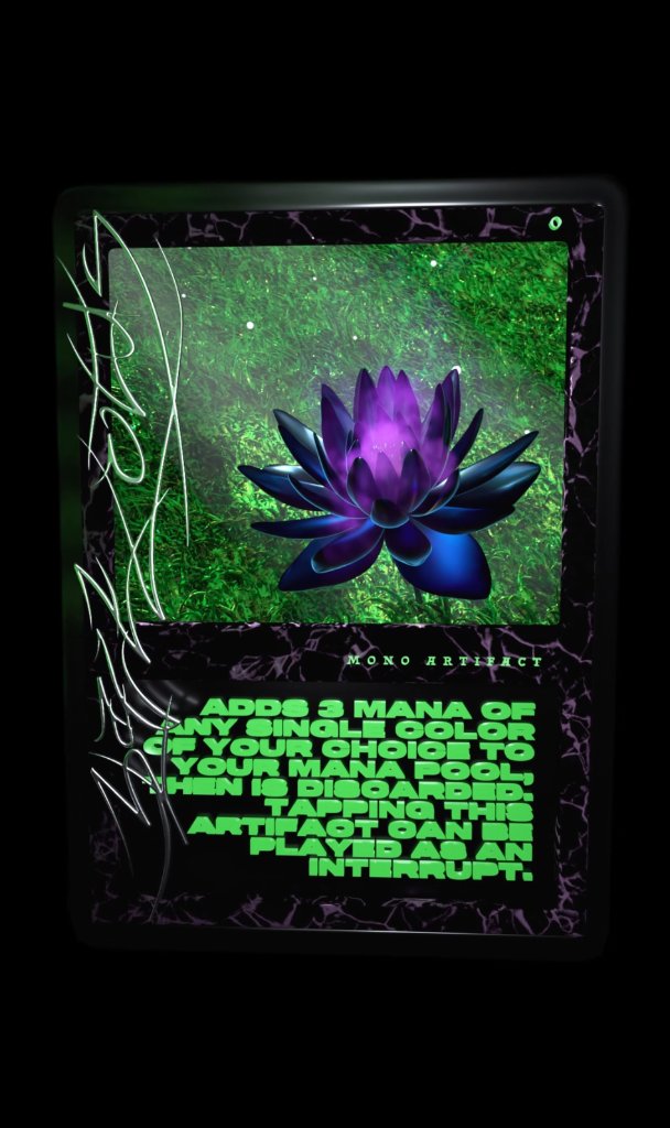 #161585: BlackLotus...
by #tz1aqicx261S9vmbX3LH65KdQUsr5j5EJCVx

An homage to the illustrators who shaped the visual identity of one of the most popular collectible card game. The buyer gets a 4k vers...

hicetnunc.xyz/objkt/161585
#Tezos #NFT $xtz
