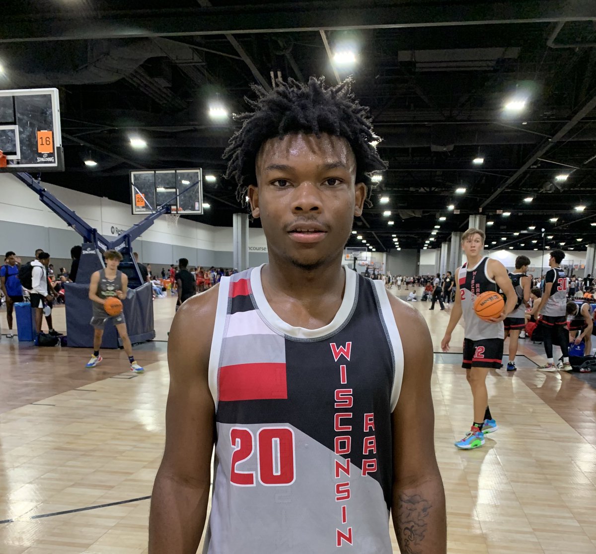 IsaacDennis_2's tweet photo. ‘22 Greyson Pritzl scored 24 pts &amp; ‘22 Armani Jones added 14 for @WisRAPnation 17U in a comeback win at Best of the South @ny2lasports @hoopseen @MHS_Boys_ https://t.co/q378Uc6nco