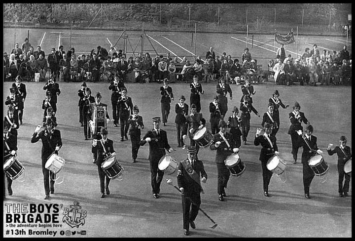 13thBromley's tweet photo. #TBT Help!!  Archive band picture.  Date unknown, Venue unknown. Looks like some sort of display or competition. Any ideas please share. 
#band #13thbromley #marchingband #BoysBrigade #ThrowbackThursday https://t.co/mbDeZGhaWv