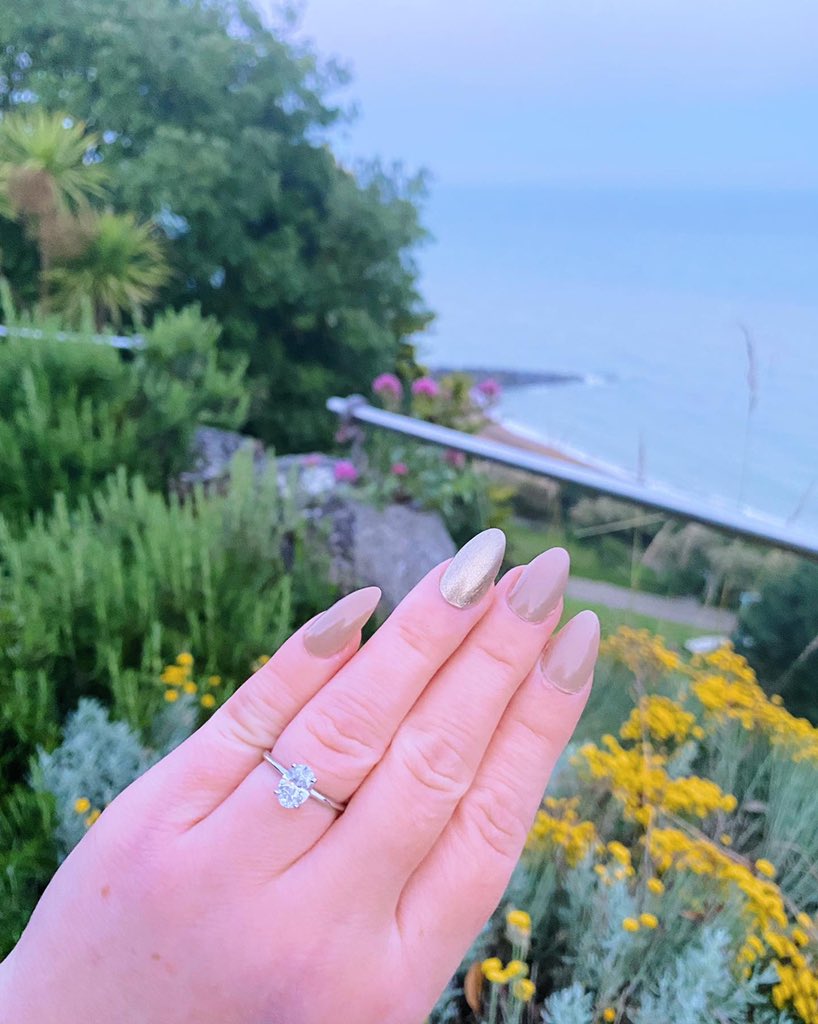cerysmence's tweet photo. Tonight Danny made me the happiest girl in the world… the greatest day of life… I said YES! 🥂✨💍🤩 https://t.co/3SDFAXRQho