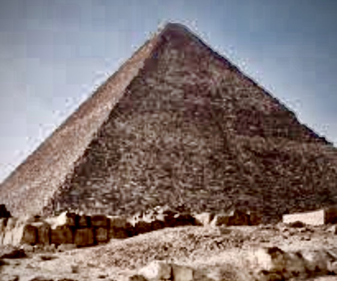 SFitzgeraldPDX's tweet image. I haven’t photoshopped this, just adjusted levels.
There is a giant #squatterman on the pyramid! 
@Elec_Universe