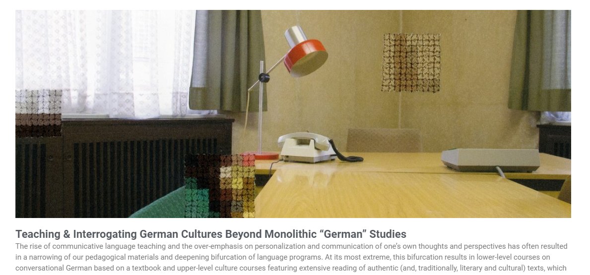 CollaboratoryGs's tweet photo. New on Zeitnah @CollaboratoryGs: "Teaching & Interrogating German Cultures Beyond Monolithic 'German' Studies" by Todd Heidt @GesundHeidt @KnoxCollege1837, Claudia Kost @UofAMLCS @UAlberta and Emre Sencer @EmreHistory @KnoxCollege1837 - https://t.co/xov4tgso6l #theGSAtweets https://t.co/y1vdgRQiez