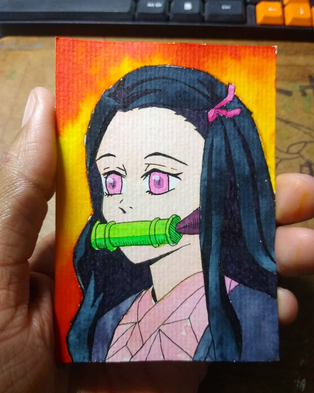 Nezuko e Tanjiro lineart  Anime, Desenho, Aquarela