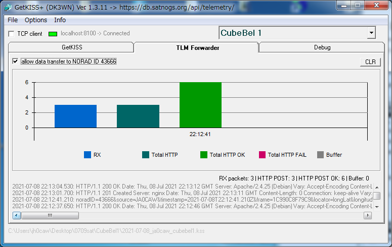 CubeBel-1 22:03 UTC 9K6 telemetry over Japan <a href="/BsuSat/">BSUSat</a> <a href="/EU1SAT/">Vlad Chorney ☮️</a> #cubesats